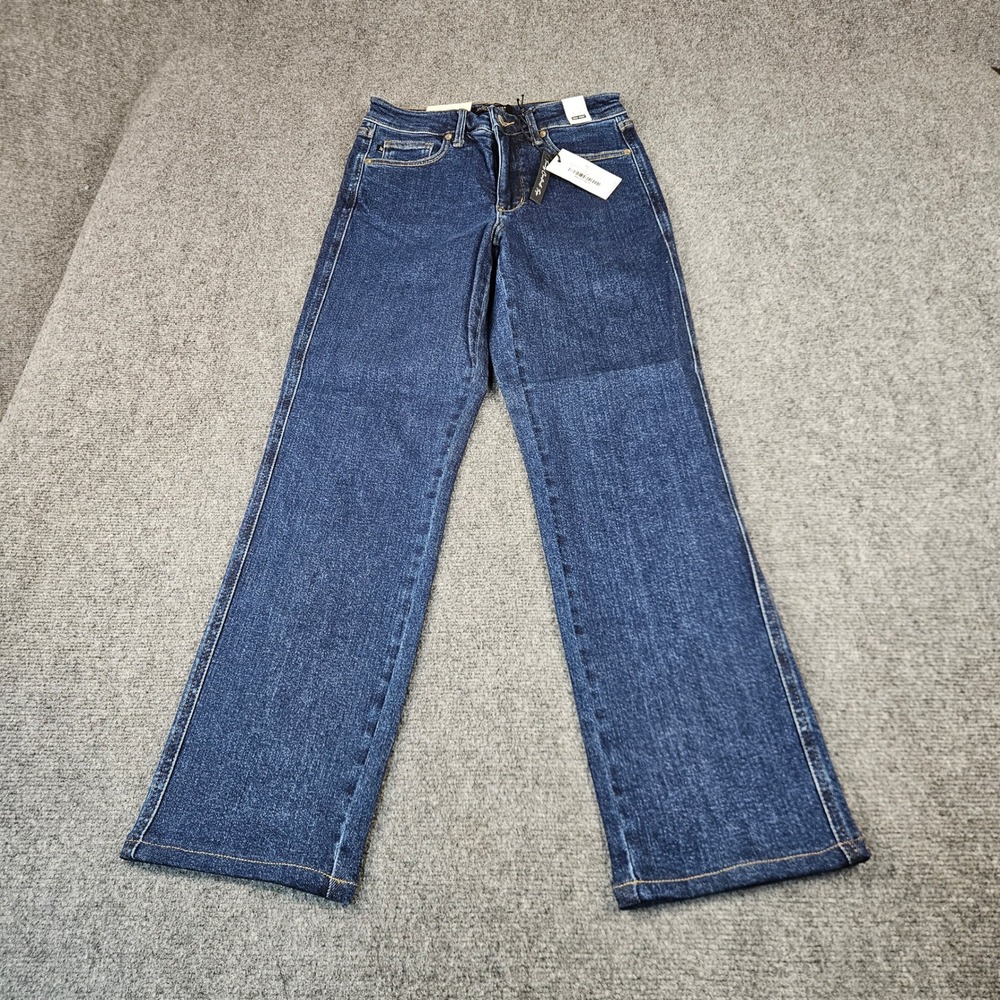 Judy Blue Tummy Control High Rise Straight Fit Jeans Dark Blue Size 5/27 JB88575